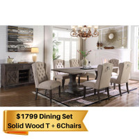 Fastest Delivery !! Wooden Dining Set Sale !!
