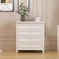 Red Barrel Studio Solid Wood Spray-Painted Drawer Dresser Bar, Lockers; Retro Round Handle; Applicable To The Dining Roo
