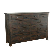 Progressive Furniture Inc. Woodbury 9 Drawer 64" W Solid Wood Double Dresser