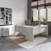 Bush Business Furniture Office 500 Collection 72W Desk, 42W Return and 3 Drawer Mobile Ped