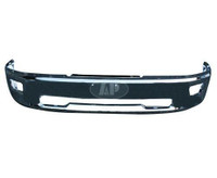 Bumper Face Bar Front Dodge Ram 1500 2009-2010 Chrome With Fog Lamp Hole Without Sport , CH1002386