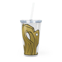 East Urban Home Yellow Rock Plastic Tumbler With Straw