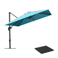 Purple Leaf 9' Square Cantilever Umbrella