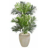 Highland Dunes Paradise Palm Artificial Tree in Sand Coloured Planter