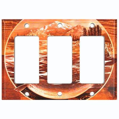 WorldAcc Metal Light Switch Plate Outlet Cover (Trophy Fishing Grayling Clear Water Lake Orange - Single Toggle) in Hardware, Nails & Screws