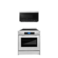 Cosmo 2 Piece Kitchen Package with 30" Freestanding Electric Range & 29.8" over-the-Range Microwave
