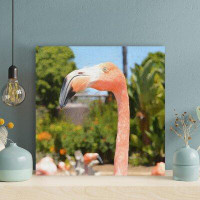 Bayou Breeze Focus Photography Of Flamingos Walking Near Green Leafed Plants During Daytime - Wrapped Canvas Painting