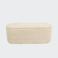 Everly Quinn Gabir Upholstered Flip Top Storage Bench