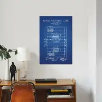 East Urban Home 'T.R. Potter Table Football Game Patent Sketch' Graphic Art Print on Canvas