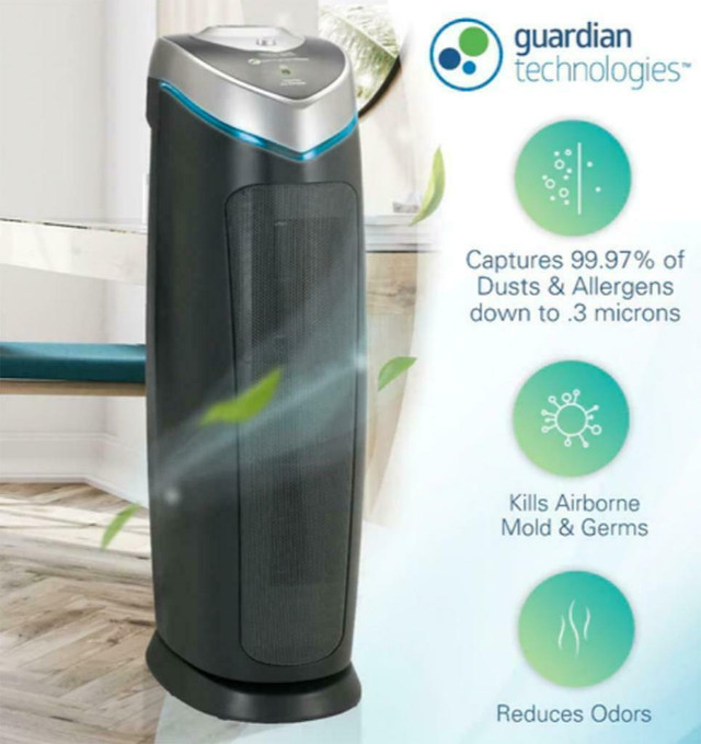 GERMGUARDIAN® AIR PURIFYING SYSTEM WITH 99.97% HEPA FILTER FOR CLEAN AIR -- Removes Smoke, Pollen, Mold, Dust Mites... in Health & Special Needs - Image 4