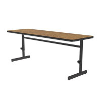 Correll, Inc. Correll 24x36 Computer Desk, Height Adjustable (21-29) Walnut Thermal Fused Laminate Top, Classroom Work S