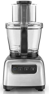Black and Decker® 12-Cup Food Processor with Stainless Steel Front -- big box store price $129 -- our price  $69.95