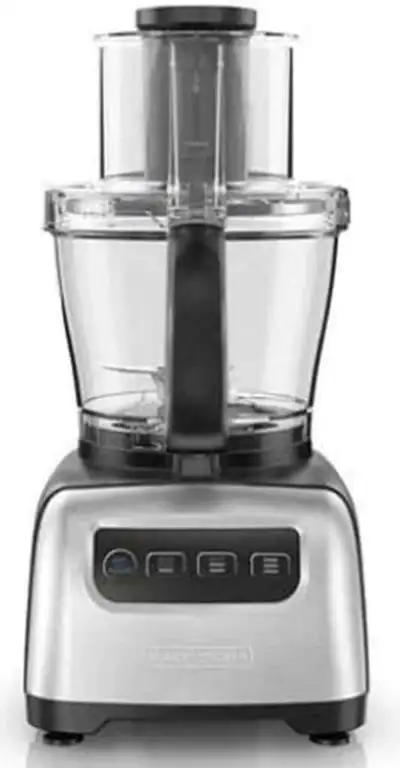 BLACK AND DECKER® 12-CUP FOOD PROCESSOR WITH STAINLESS STEEL FRONT INCLUDES STAINLESS STEEL BLADE, D...