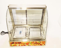 .110V Commercial Countertop Food Display Warmer Case Electric Pizza Cabinet 3 Tiers 700W 122066