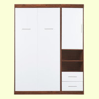 17 Stories Full Size Murphy Bed Wall Bed With Cabinet, White