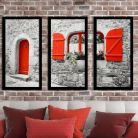Made in Canada - Picture Perfect International The Red Door - 3 Piece Picture Frame Photograph Print Set on Acrylic