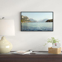 Made in Canada - East Urban Home 'Annecy Lake France Panorama' Framed Photographic Print on Wrapped Canvas