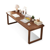 Loon Peak 62.99" nut-brown Rectangular Solid Wood desks