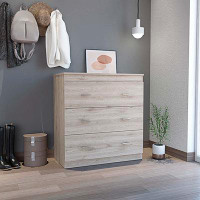 Ebern Designs Calvetta 3 Dresser Light Grey 33.5" H x 16.38" W x 31.5" D