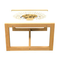 East Urban Home East Urban Home Saying Coffee Table, Cursive Typography On Plain Background Uplifting Themed Illustratio