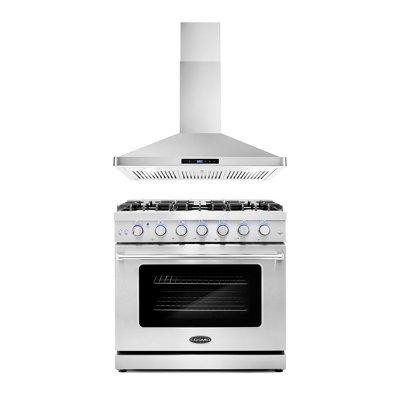 Cosmo 36" Cosmo 380 CFM Convertible Wall Mount Range Hood in Stainless Steel in Stoves, Ovens & Ranges