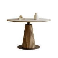 Hokku Designs Nordic solid wood round table modern simple household small round table(NO CHAIRS)