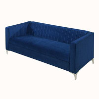 Wenty [VIDEO Provided] [New] 77.3*32" Mid Century Velvet Sofa,2-3 Seater Modern Couch, Exquisite Loveseat With Vertical