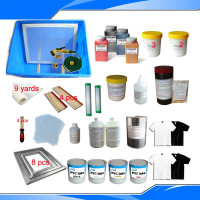 4 Color Screen Printing Consumable Kit with DIY Tools & Ink 006532