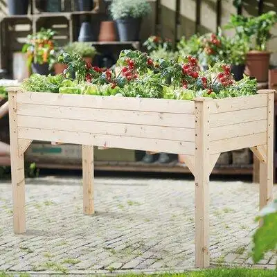 Arlmont & Co. Lunenberg Wood Elevated Planter