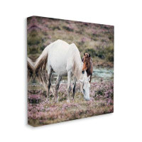 Union Rustic Union Rustic Horses Grazing By River Canvas Wall Art Design By LSR Design Studio