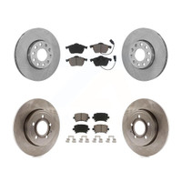 Front and Rear Disc Rotors and Ceramic Brake Pads Kit by Transit Auto K8C-100966