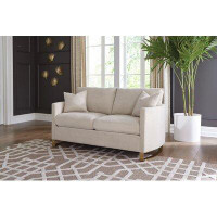 Mercer41 Baber 69" Chenille Square Arm Loveseat with Reversible Cushions