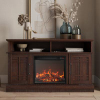 Ebern Designs Day TV Stand for TVs up to 55" with Electric Fireplace