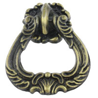 D. Lawless Hardware 1-1/2" Baroque Tear Drop Pull Antique English