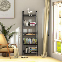 Latitude Run® bookcase-11.4 5 Tier Bamboo Bookshelf