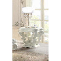 A&J Homes Studio End Table, Antique White Finish
