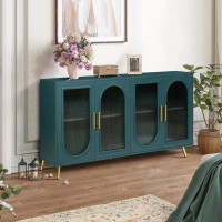 Mercer41 Wood TV Stand With Storage Cabinet