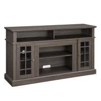 Red Barrel Studio Elegant Tv Media Stand In Dark Walnut/black: Classic Modern Console For Tvs Up To 65, With Ample Stora