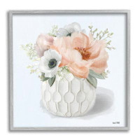 Stupell Industries Country Floral Bouquet In Geometric Planter Minimal Painting