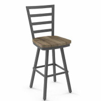 Williston Forge Swivel Solid Wood Counter & Bar Stool