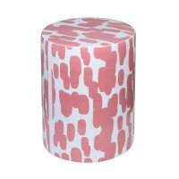 Latitude Run® Cirena Ceramic Stool In Pink Strokes Print