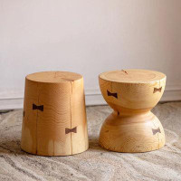 Wrought Studio Solid Wood Natural End Table