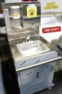 Mobile portable hand sink - c/w hot and cold water