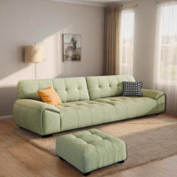 Hokku Designs Modern simple living room green straight sofa.