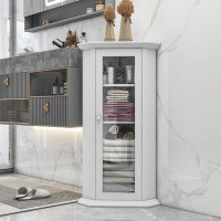 Takason Corner Storage Cabinet for Bathroom, Living Room and Kitchen