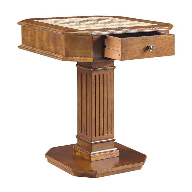 AF - WALNUT FINISH SIDE TABLE ( 3in1 Game Table - Chess/Checkers/Backgammon Table )  AC00863 in Other Tables - Image 3