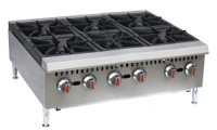 Commercial 6 Burner Hot Plate -30,000 BTUs Per Burner