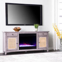 Darby Home Co TV Stand for TVs up to 55" with Electric Fireplace Included