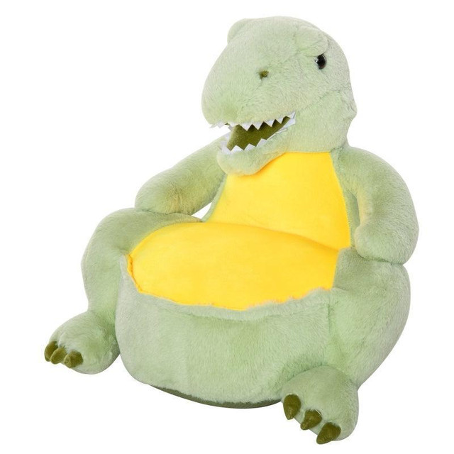 ANIMAL KIDS SOFA CHAIR CARTOON CUTE DINOSAUR STUFFED WITH ARMREST FLANNEL PP COTTON in Toys & Games - Image 3