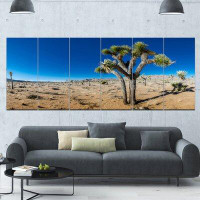 Design Art 'Joshua Tree in Open Desert'  6 Piece Photographic Print Set on Canvas